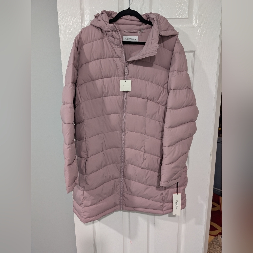 NWT Calvin Klein Women's Infinite Stretch Sonora Aura Puffer Coat in Size 2X